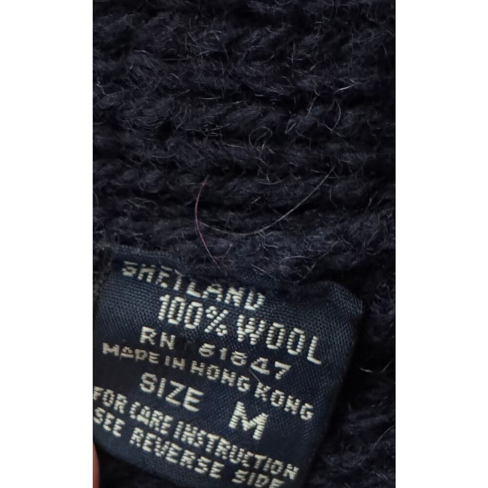 Vintage Birch Bros 100% Shetland Wool Men Medium Shawl Collar Grandpa Cardigan - Picture 3 of 9